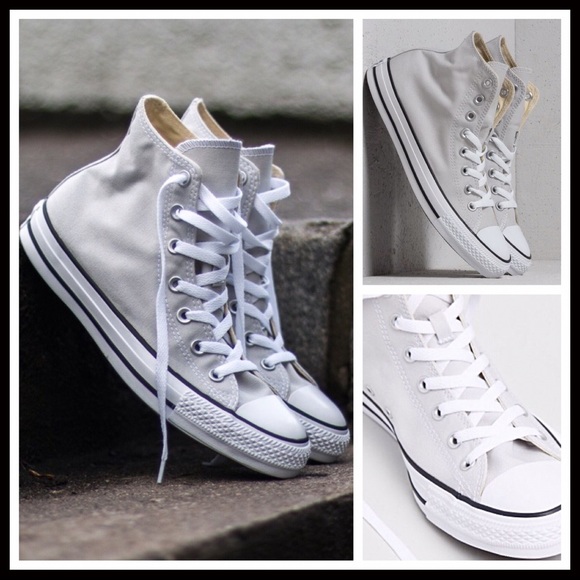 CONVERSE CHUCK TAYLOR GREY WHITE HIGH TOPS A3C - Picture 4 of 8